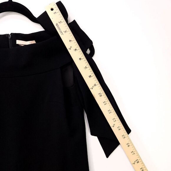 OVV Coktail Dress Black Mini Off Shoulder Big Bow Detail Classic Size Small - Picture 8 of 13